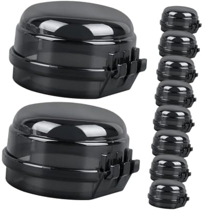 Mipcase 10Pcs Safety Gas Stove Knob Covers Transparent Oven Knob Guard Easy Installation Prevents Pets From Accessing Stove Simple Design for Home Safety