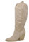 IF Fashion Stivali Cowboy Western Texani Scarpe da Donna Primaverili A Punta Camperos Camoscio Sintetico 662-2 Beige N.37