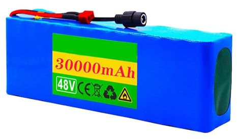 48V 30AH Lithium-Ionen-Akku Für E-Bikes 13S3P Ersatzakku Für Fahrräder Mit 54.6V 2A Ladegerät Langlebiger Lithium-Ionen-Akku Für Faltroller Akku XT90