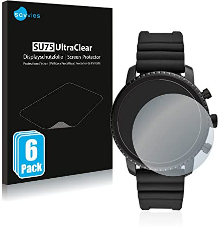 savvies Protection Ecran pour Fossil Q Explorist HR (4.Gen) (6 Pièces) - Film Protection Ultra Clair