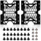 KOOBOOK - 2 pezzi da 5,25 a 3,5 2,5 SSD HDD Tray Caddy Case Adapter Hard Disk Bays Holder ventola di raffreddamento staffa di montaggio per PC