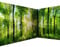 murando - Photo Wallpaper Forest 539x250 cm / 212 x 98 - Peel and Stick Self-Adhesive Corner Foil Print Wall Mural Wallpaper - Landscape Nature Green Tree Panorama Sunlight c-A-0058-a-b