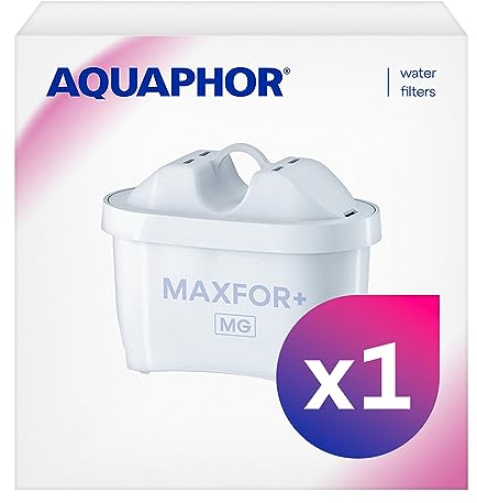 AQUAPHOR Filterkartusche MAXFOR+ Pack 1 mit Magnesium I Filtert Kalk & Chlor sowie Schwermetalle & andere Stoffe I 200l klares Wasser I Mit AQUALEN Technologie I Für besseres Essen & Trinken
