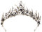 FRCOLOR Schwarze Perle Krone Barock Strass Krone Braut Frauen Hochzeit Tiara für Unkraut Jäten Halloween Party