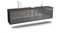 Dekati Lowboard Mühlbach hängend (180x49x35cm) Korpus anthrazit matt - Front Hochglanz Grau - Push to Open