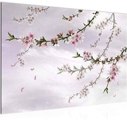 Runa Art Tableau mural Fleurs Sakura Moderne Tableau Decoracion Murale - Motifs Japonais Cerisier Salle 020015c