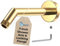 HammerHead Showers® ALL METAL Duscharm und Flansch mit Stellschraube, Messing poliert | Wandbogen Rohr und Abdeckplatte | Universal Ersatzteil für Duschköpfe