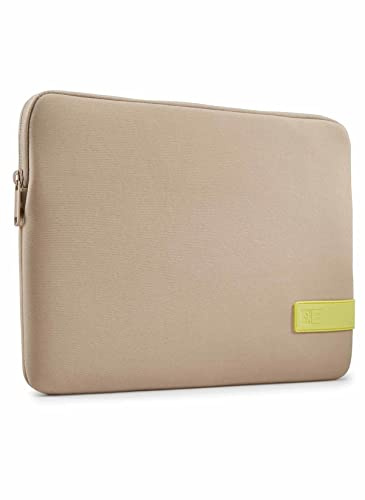 Laptop-Schutzhülle, reflektierend, 33,8 cm (13,3 Zoll), Plaza, Taupe/Sunny Lime