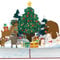papercrush® Pop-Up Karte Weihnachten im Wald - 3D Weihnachtskarte mit Tieren für Kinder (Mädchen oder Jungen) - Weihnachtsbillet mit Tannenbaum und Waldtieren für Frauen inkl. Umschlag