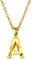 Bestyle Buchstaben Anhänger Gold Halskette Damen Schmuck aus Edelstahl Women Necklace Initialen Kette 45-50cm buchstabe a