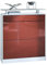 Vladon Schuhschrank Fiesta, Weiß matt/Bordeaux Hochglanz/Bordeaux Hochglanz Schuhkipper für 16 Paar Schuhe mit 2 Klappen (89 x 104 x 23 cm)