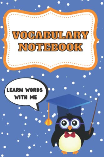 Vocabulary Notebook: Penguin Notebook 3 Columns Vocabulary