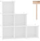 C&AHOME Organizador de Almacenamiento en Cubos, estantería Modular de plástico para Bricolaje, Ideal para Dormitorio, Sala de Estar, Oficina, 36.6 L x 12.4 W x 36.6 H Milky UPCS06M