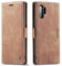 Ququcheng123 Lederhülle kompatibel mit Samsung Galaxy Note 10 Plus Hülle,Flip Case Schutzhülle Klapphülle Handyhülle Standfunktion-Braun