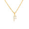 Buchstaben Kette Personalisierte Halskette mit Initial Buchstaben Anhänger Alphabet A-Z Buchstabenkette Damen Gold Kette Namenskette Geschenk für Frauen Weihnachten Geburtstag Valentinstag F