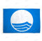 Bandiera Blu in Tessuto Nautico Antisfilo da 115g/m², Blue Flag beach, Doppia Cucitura e Fettuccia di Rinforzo (100 x 70 cm)