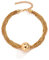 Prosy Chunky Geometric Sphere Choker Necklace Chain and Bracelets Thick Necklaces Hand Chains Punk Jewelry for Women and Girls (Necklace-Gold)