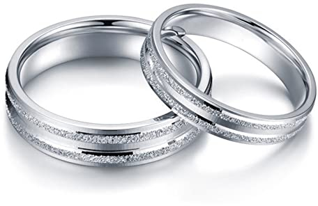Epinki 950 Platin Trauringe Frauen, Trauringe Welle Design Pärchen Ringe Echt Gold Gr.62 (19.7)
