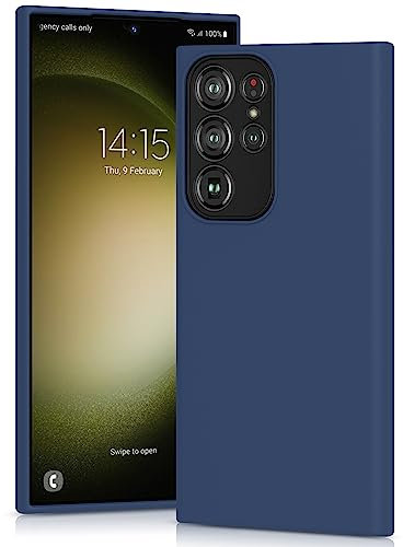 YATWIN für Samsung Galaxy S23 Ultra Hülle, Premium Silikon Handyhülle mit Kameraschutz, Seidig-Weicher Berühren Ultra Dünne Stoßfeste Kratzfeste Schutzhülle, Blau