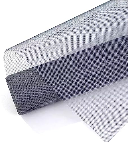 Tela Mosquitera 150 x 200cm, DIYCUT Tela Mosquitera Fibra de Vidrio, 17 Malla Mosquiteras de Ventanas Gris, Invisible Transparente Mosquiteras de Ventanas para Puerta y Ventana Contra Mosquitos
