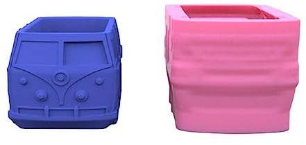 GRONGU Silikonform für Blumentopf, zum Selbermachen, Epoxidharz, für Sukkulenten, Bastelbedarf, Sukkulenten-Übertopf, Form für Zuhause, Büro, Desktop-Dekorationen