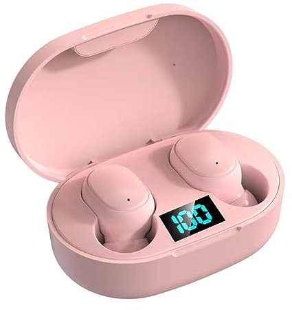 In Ear Kopfhörer kabellos Bluetooth Noise Cancelling Earphones kleine winzige unsichtbare Ohrhörer drahtlose Kopfhörer mit Mikrofon LED Digitalanzeige Wireless Earbuds Headphones für Arbeit Sport