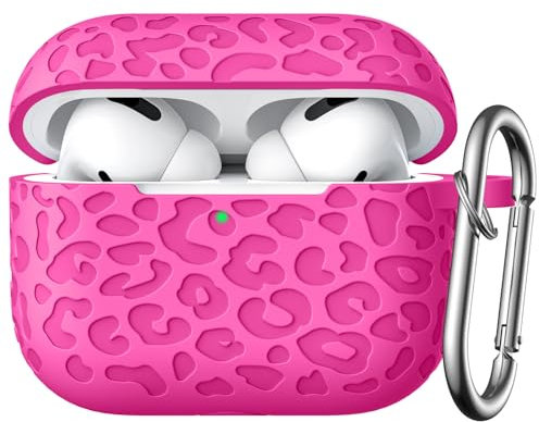 DGege Kompatibel mit Airpods Pro 2. Generation, weiche Silikon-Schutzhülle, vollständige Schutzhülle, kompatibel mit Apple AirPods Pro 2. / 1. Generation, Front-LED sichtbar, Rose Pink