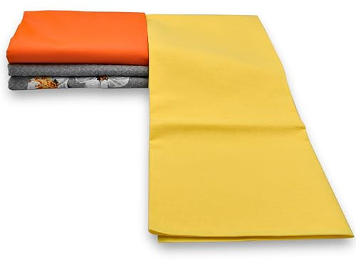 Virginia Tex baumwollstoff-Set 3 Stück 60 x 150 cm Tex Standard 100 in verschiedenen farben waffelpique-stoff und 2 x baumwollstoff meterware 100% baumwolle stoffe zum (gray apple blossom)