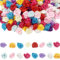 Lot de 100 Mini Roses artificielles en Tissu satiné pour Loisirs créatifs, Couture, Mariage, Festival, décoration Multicolore B
