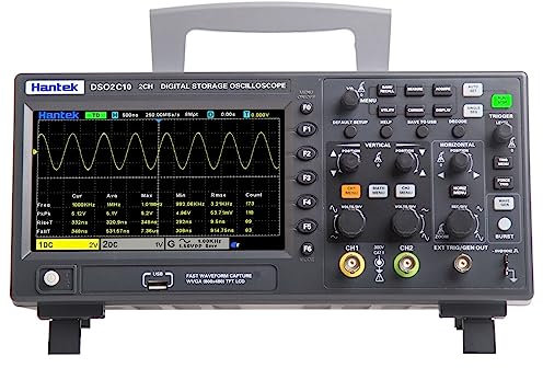 DSO2C10 Oscilloscope numérique 2 canaux avec stockage numérique 1 GS/s Taux d'échantillonnage 100 MHz Bande passante Oscilloscope économique double canal