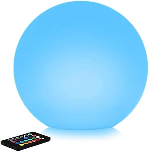 YUOTA 12 LED Solar Light Outdoor Garden Solar Ball Light Sphere Lamp Mood Light w/Remote, 16 RGB Colors Changing, Waterproof Large Solar Landscape Lighting w/Ground Stake for Patio Yard Lawn Path