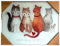 ALEX CLARK Marvellous Moggies Cats Worktop Saver - Durable Glass Kitchen Surface Protector/White/Non-Slip Rubber Feet/Animals/Cat Lover Gifts