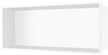 BATHFINESSE Duschnische 24x12 Weiß Nische für Duschwand Duschnische Einsatz Fliese Fertig Versenkte Nische Keine Fliese benötigt Übermontage Installation