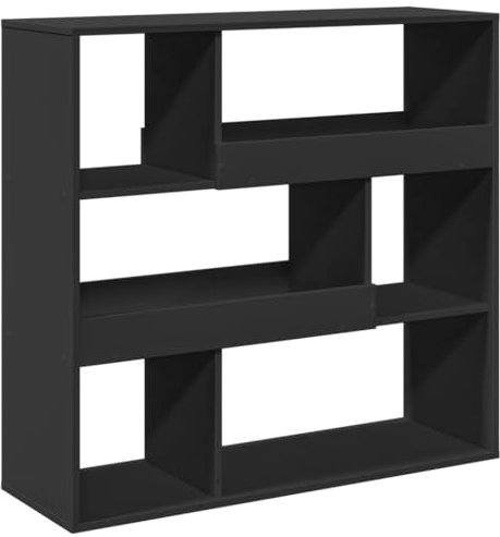 vidaXL Raumteiler Schwarz 100x33x156,5 cm Holzwerkstoff
