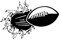 Wandtattoo American Football-Spieler Geschenke American Football Sport Vinyl Wandaufkleber Kinderzimmer-XL-70x105cm-Black