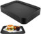 LEXININ 10PCS 41 x 30cm Black Plastic Fast Food Tray, 12 x 16 Inch Rectangular Serving Drink Trays for Cafeteria Restaurant Fast Food