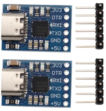 Heevhas CP2102 Type-C USB zu TTL UART Seriell Modul Serial Converter board 6 PIN Serial Converter Adapter STC Downloader (2 Stück)