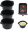 3 Pièces Moule Silicone Air Fryer, Moules en Silicone pour Friteuse à Air Chaud, Moules à œufs D'eau, Moule Muffin Air Fryer, Moule Gâteau Air Fryer pour Pâtisseries, Muffins, Puddings, Cupcakes