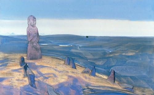 ARTXLXXBN De Célèbres Tableaux Art Mural Toile Impression Toile le Calice de Nikolai Konstantinowitsch Roerich Images Abstraites Pour la Décoration du Salon 60x90cm