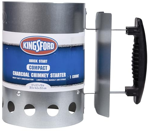 Kingsford Compact Charcoal Chimney Starter for Grills and BBQs, Quick-Light Tools for Grilling