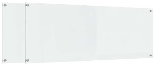 vidaXL Küchenrückwand 2 STK. Transparent 110 x 40 cm Gehärtetes Glas