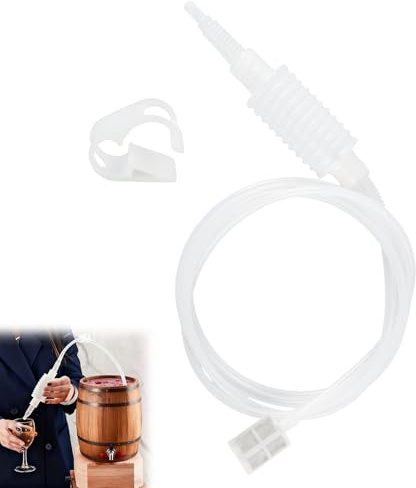 JiaHeHe Brew Siphonröhre Silikon 2 Meter, Wiederverwendbar Weinheber Abfüllschlauch, Mit Pumpe Filter, Halteklammer für Wein, Bier, Heimbrauen, Brauen Siphon für Flüssigkeitstransfer