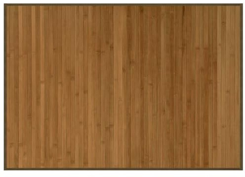 XHNIFBN Bambusteppich 70 x 100 cm – Moderner Teppich in Braun, rutschfeste Matte aus natürlichem Bambus, Pflegeleichter Holzvorleger für Wohnzimmer und Innenbereich