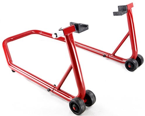 Cavalletto Moto Alzamoto Posteriore Regolabile Con Piastre Universali D.32mm In Lega Di Acciaio
