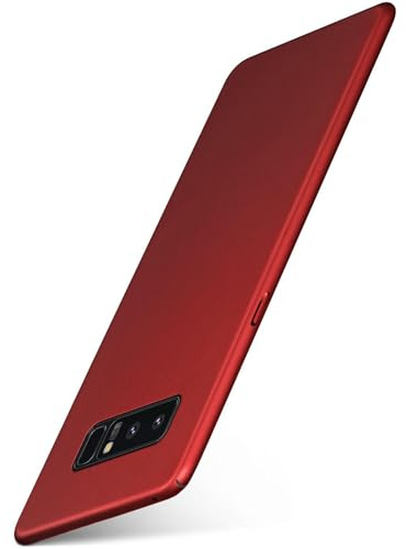 moex für Samsung Galaxy Note 8 Hülle Ultra Dünn, Schutzhülle mit erhöhtem Kameraschutz, Slim Cover Hardcase Backcover, Dünnste Handyhülle Minimalistisch Alpha Case, Matt Rot