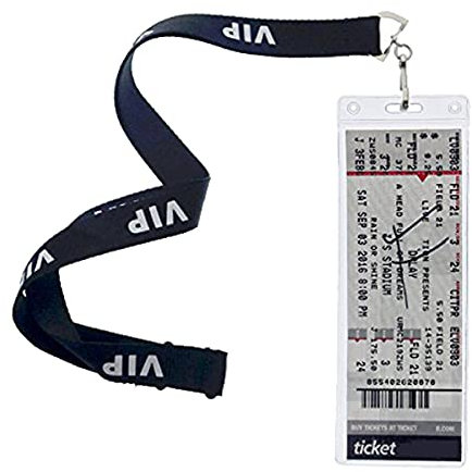 Ticketmaster-kompatibel, transparente flexible Vinyl-Kunststoff-Halterung für Konzerte und Sport, 5 x 12,7 cm, 25 Stück Specialist ID