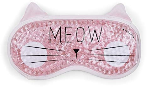 Legami - Chill Out, Augen-Gel-Maske, 19,5 x 11 (H max) cm, aus PVC und Polyester, Kitty-Thema, wiederverwendbar, elastisch, verstellbar, perfekte Passform, warm- und Kalt-Effekt