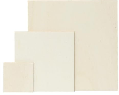 Legno compensato – Quadrati – dimensioni a scelta – pioppo 3 mm, dimensioni: 10 pezzi quadrati 7 x 7 cm