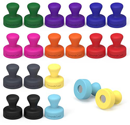 Smart&Cool 20pack Silicone Colorful Push Pin Magnets/Refrigerator Magnets