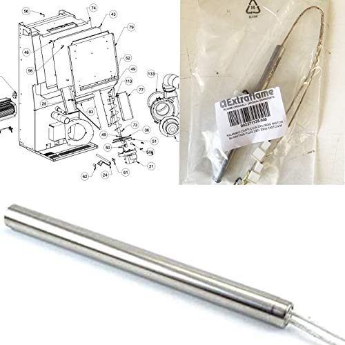 Bujía de estufa de pellets, resistencia y cartucho de estufa de pellets La Nordica Extra Flame Original 002271135